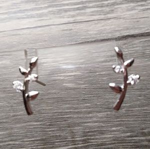 Pax leaves earrings studs sterling silver